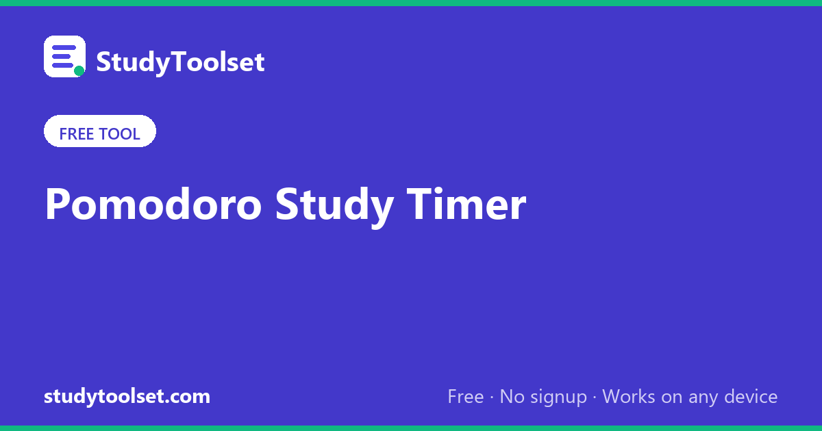 Timerpp Study Pomodoro Timer for Students - Free Online Focus & Study Timer ...